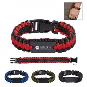 Paracord Bracelet with Metal Plate