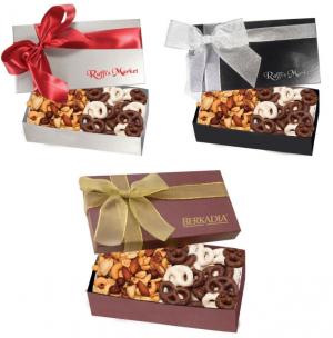 Chocolate Covered Pretzels &amp; Mixed Nuts Executive Gift Box