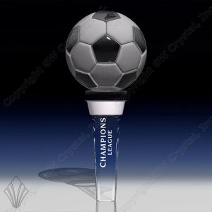 Soccer Ball Shaped Crystal Bottle/Wine Stopper