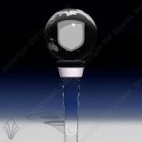 Globe Shaped Crystal Bottle/Wine Stopper