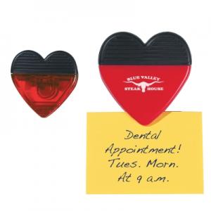 Heart Shape Memo Clip with Magnetic Back 