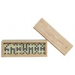 Dominoes in a Natural Wooden Box