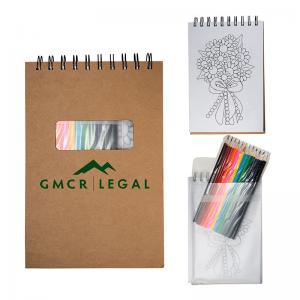 Spiral Bound Drawing Set with Colored Pencils