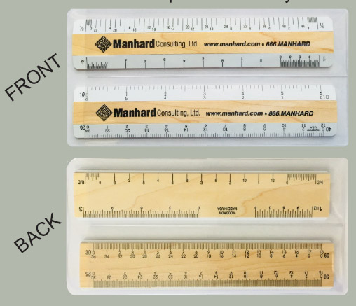 6&quot; Architectural and Civil Engineering Double Bevel Ruler Set