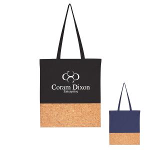 6 oz. Cotton Canvas &amp; Cork Tote Bag