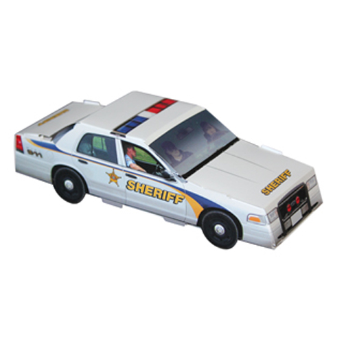 Foldable Die-Cut Sheriff Car Full Color