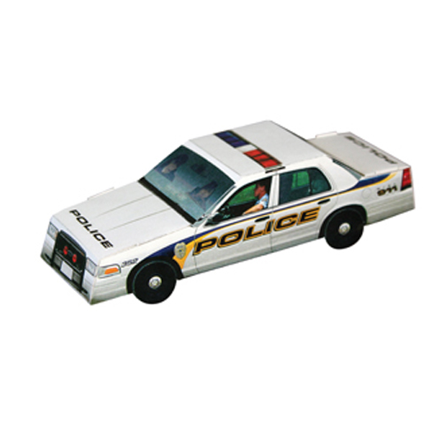 Foldable Die-Cut Police Car Full Color
