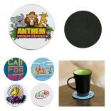 Round Neoprene Coaster with Rubber Backing 