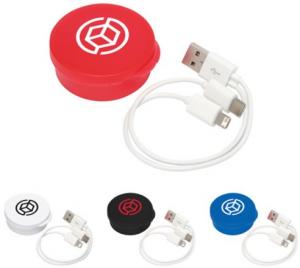 3-in-1 USB Cable in Round Case