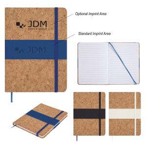 5&quot; x 7&quot; Cork Journal w/ Bookmark and Strap