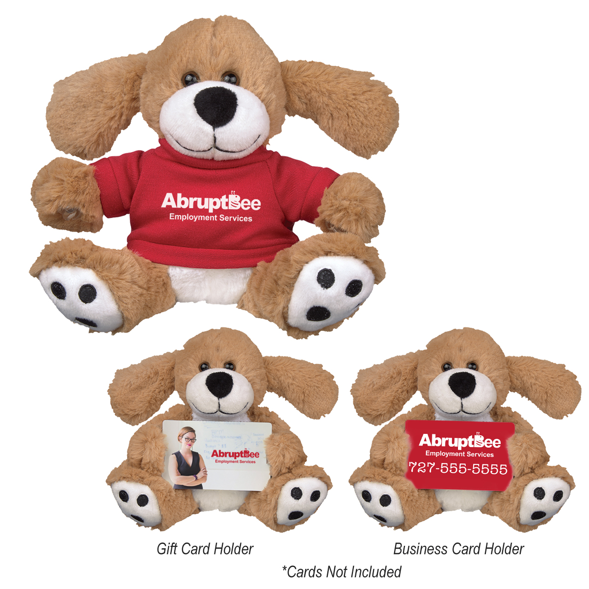 6&quot; Hold-A-Card Plush Dog