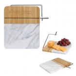 Bamboo & Marble Cheese Cutting Board w/ Slicer