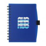 5.5" x 7" Spiral Lined Memo Pads with Elastic Pen Holder