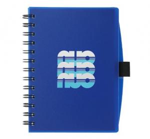 5.5&quot; x 7&quot; Spiral Lined Memo Pads with Elastic Pen Holder