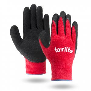 Red Terry Knit Cloth Palm Dipped Gloves