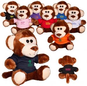7&quot; Plush Stuffed Monkey with T-Shirt