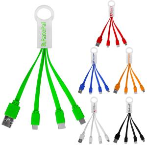 3-in-1 Noodle Charging Cable w/ Type C USB
