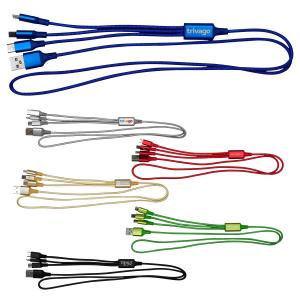3' Metallic 3-in-1 Charging Cable w/ Type C USB
