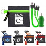 Type C USB Cable/Car Charger & Zippered Pouch Set