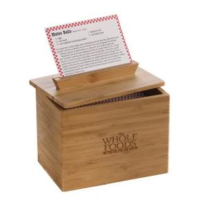 4x6 Bamboo Recipe Holder Box