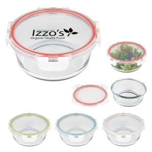 Tight Seal Round Glass Food Container