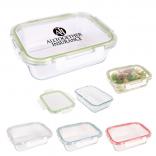 Tight Seal Square Glass Food Container