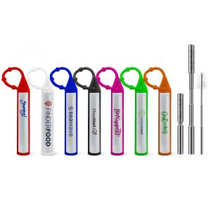 Expandable Stainless Steel Straw with Case