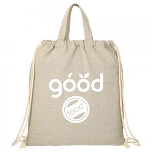  Recycled Cotton Drawstring Tote Bag
