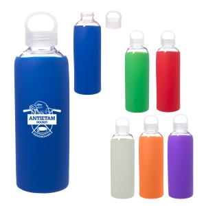 18 oz. Glass bottle with Silicone Sleeve