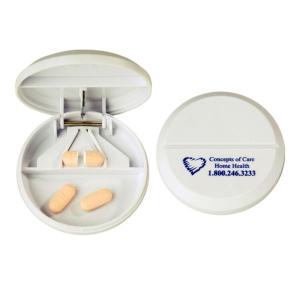 Dual Function Travel Pill Box and Cutter