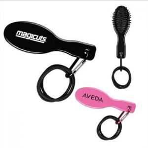 Hair Brush with Carabiner and Hair Ties