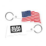 American Flag Key Tag
