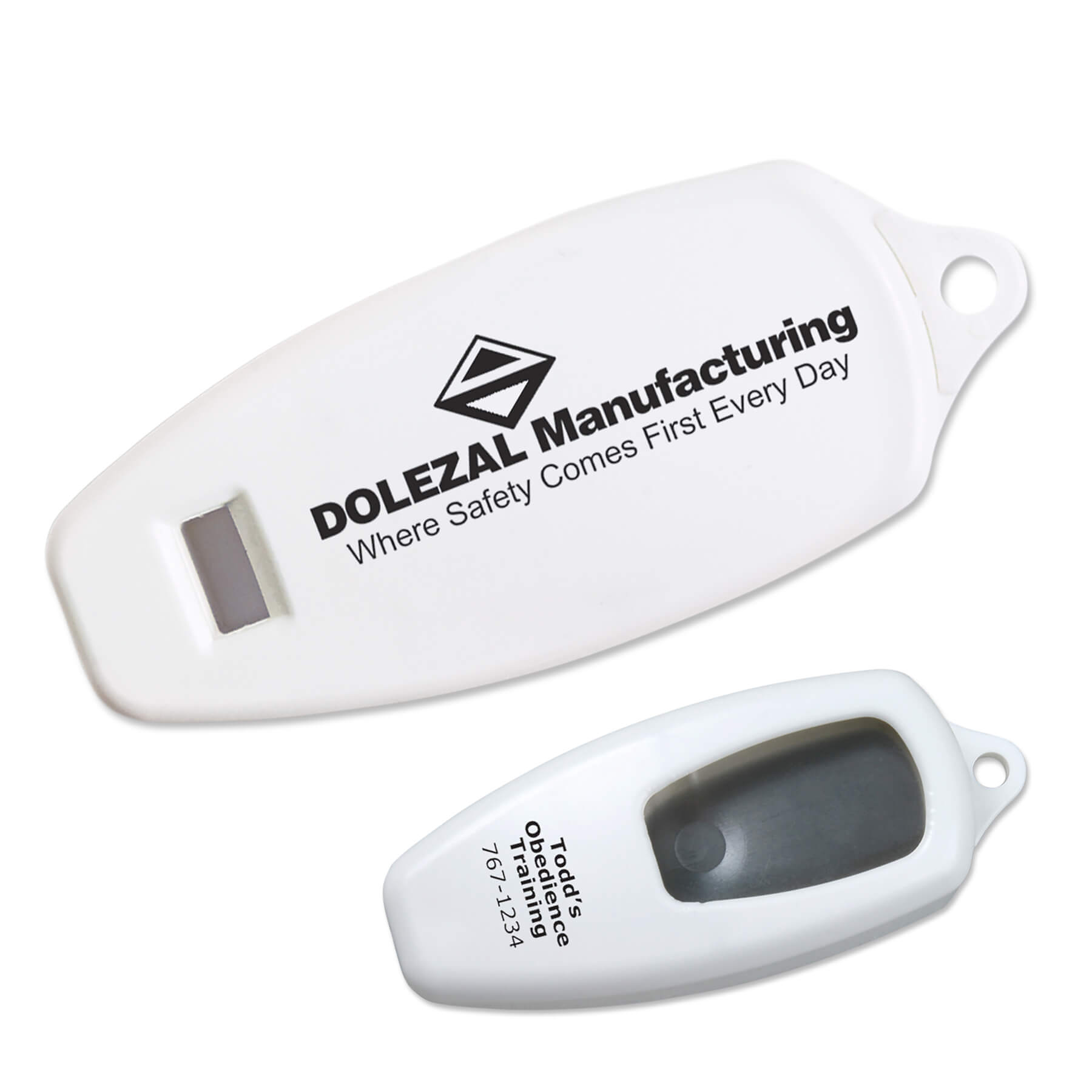 Clicker Whistle Key Ring Imprinted with Logo