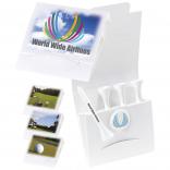 Golf Tee Packet with 4 Tees & 1 Ball Marker