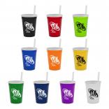 12 oz. Stadium Cup with Straw & Lid