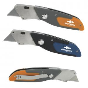 Folding Utility Knife with Rubber Grip