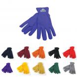 Fleece Gloves With Woven Patch