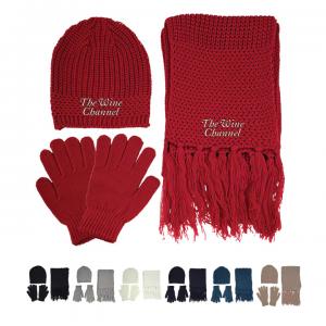 Winter Gloves Scarf  Ski Cap Gift Set