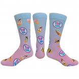 Flat Knit Dress Sock with Full Color Printing