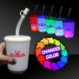 12 oz Light Up Cup with Lid and Straw