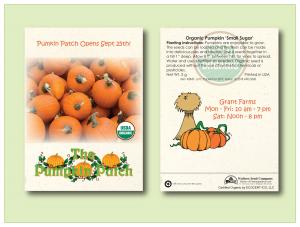 Organic Pumpkin 'Sugar Pie' Seed Packet