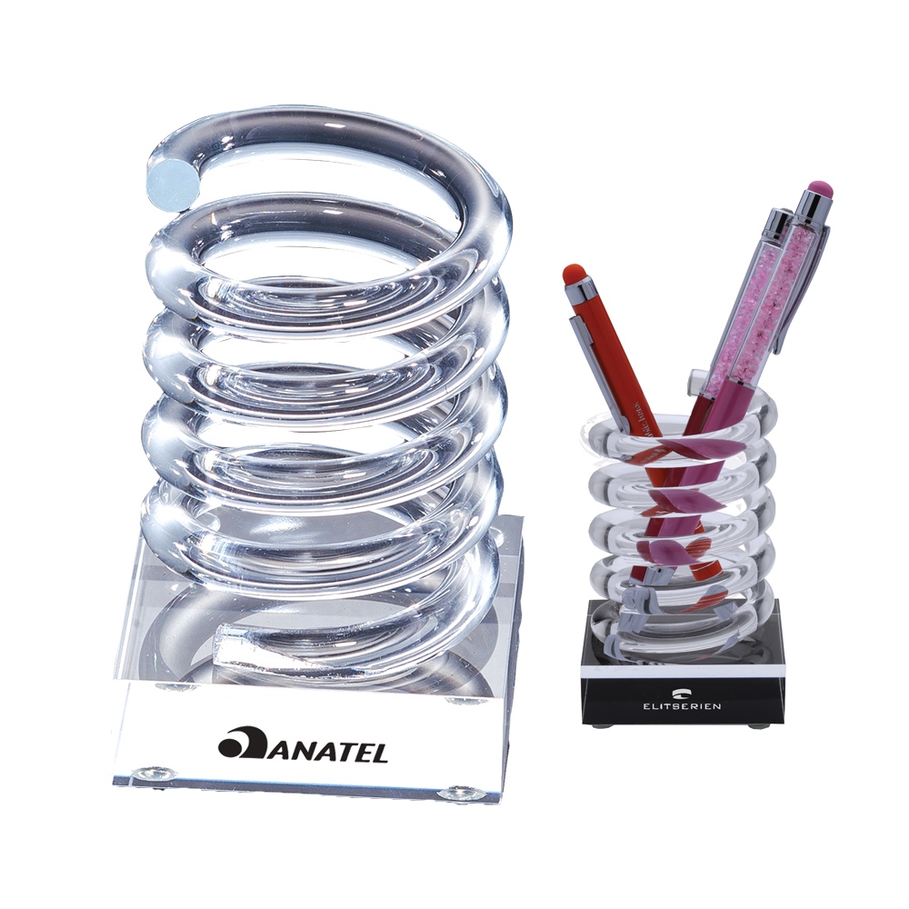 Acrylic Spiral-Shaped Pen Cup