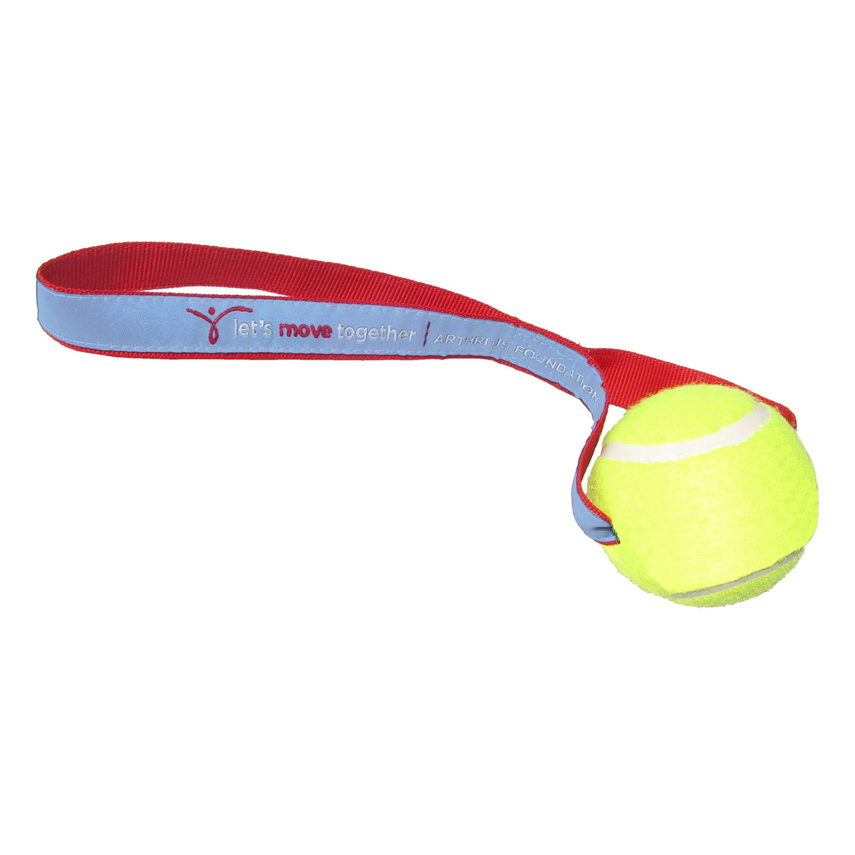 Custom Printed Woven Ribbon Tennis Ball Toss Toy