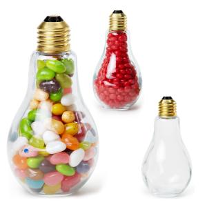 Medium 8 oz Light Bulb Shaped Glass Candy Jars