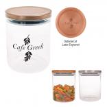 26 oz. Glass Container w/ Stainless Steel Lid