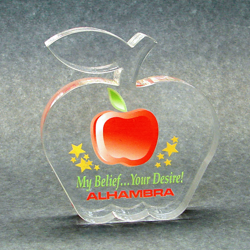 Apple Shaped Acrylic Award/Paperweight