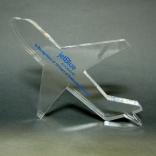 Airplane Shaped Acrylic Award/Paperweight