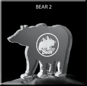 Bear Shaped Acrylic Award/Paperweight 