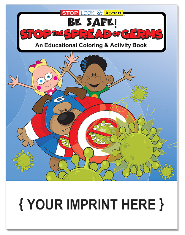 Be Safe: Stop the Spread of Germs Coloring Book Handouts