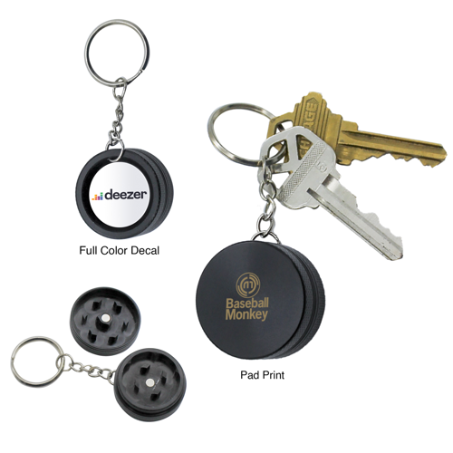 Metal Tobacco Herbs and Spices Grinder Keychain